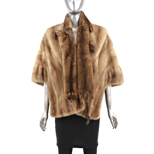 Autumn Haze Mink Stole with Free Boa- Size S