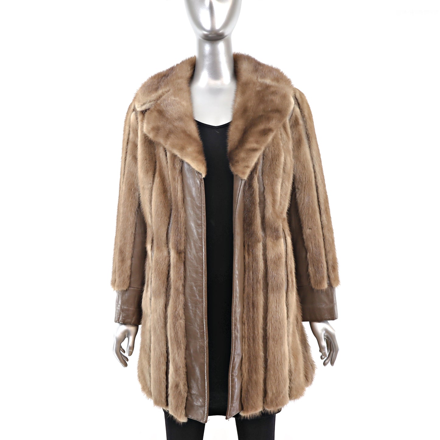 Autumn Haze Mink Stroller with Leather Insert- Size S