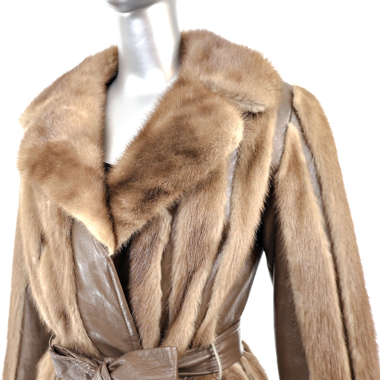 Autumn Haze Mink Stroller with Leather Insert- Size S