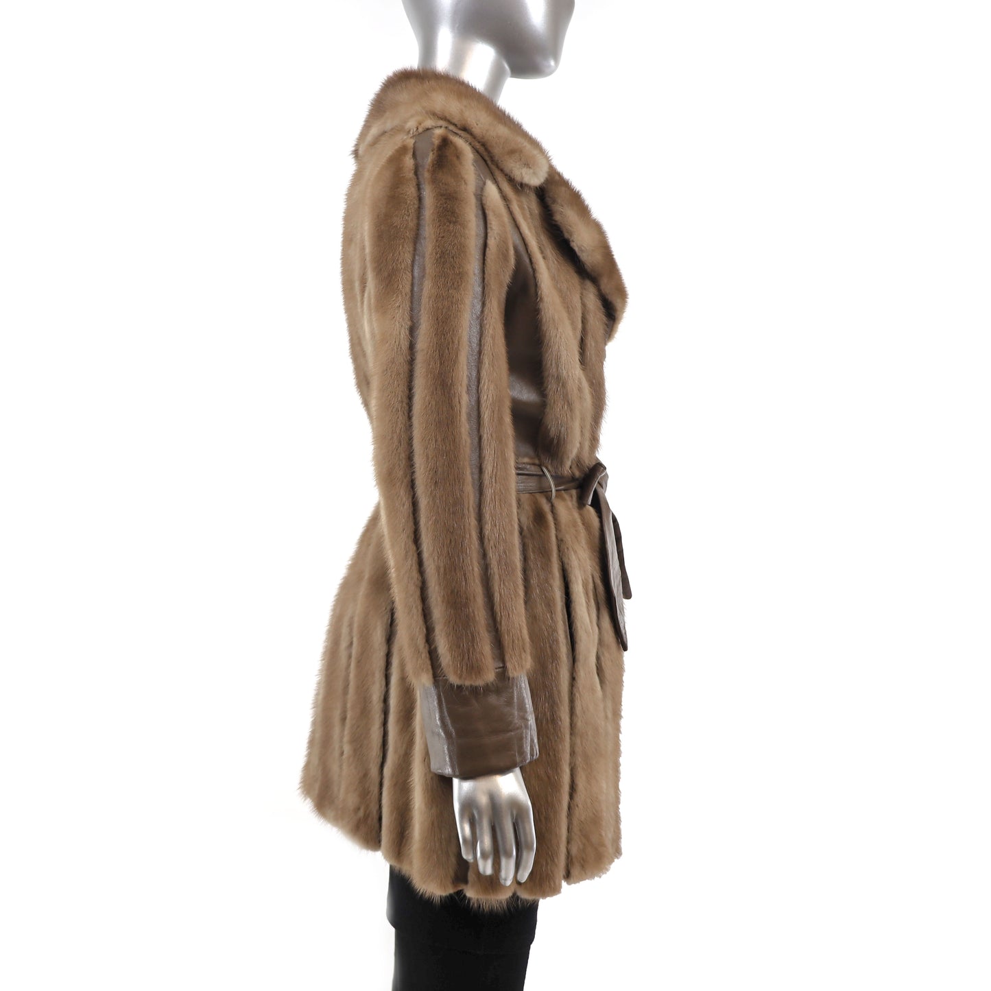 Autumn Haze Mink Stroller with Leather Insert- Size S