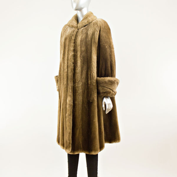 Mouton 3/4 Coat  - Size XL (Vintage Furs)