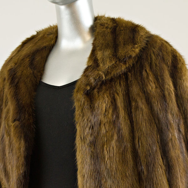 Muskrat Cape - Size Free (M) ( Vintage Furs)