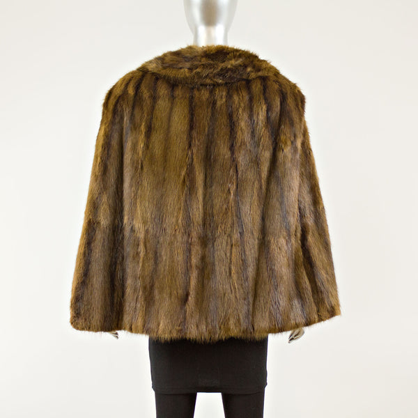 Muskrat Cape - Size Free (M) ( Vintage Furs)