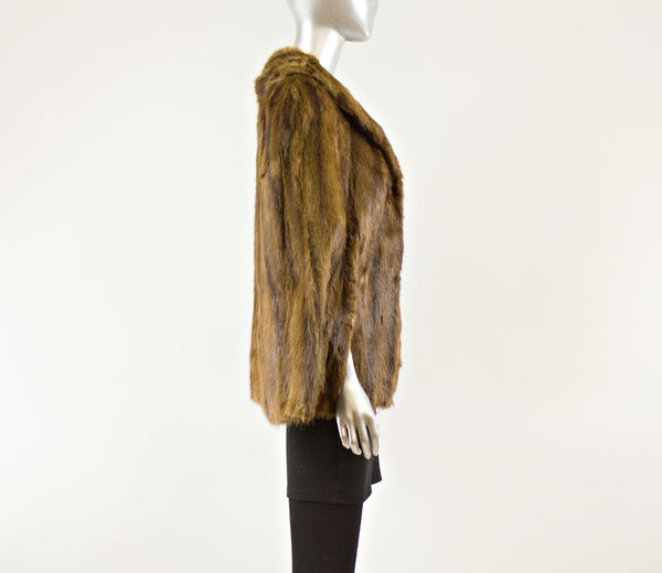 Muskrat Cape - Size Free (M) ( Vintage Furs)