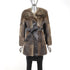 Muskrat Jacket with Raccoon Collar- Size S