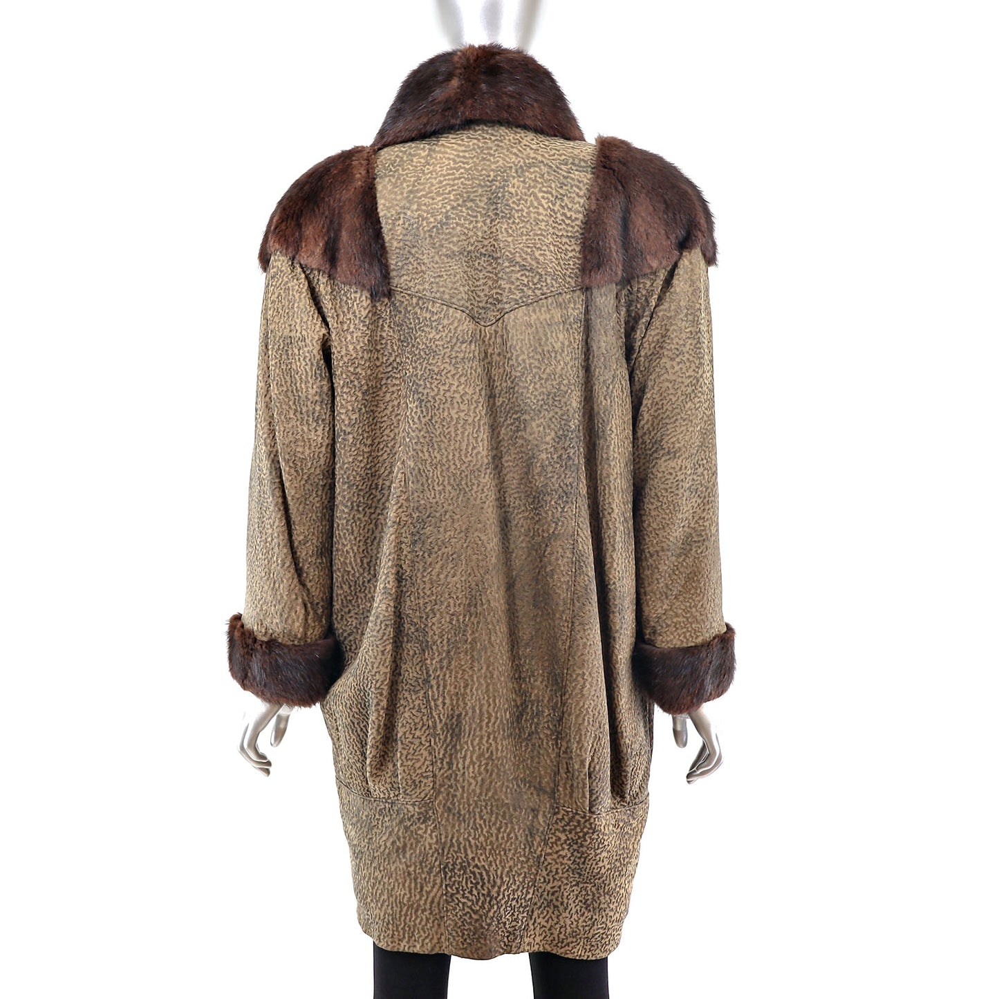 Muskrat with Leather Jacket- Size M