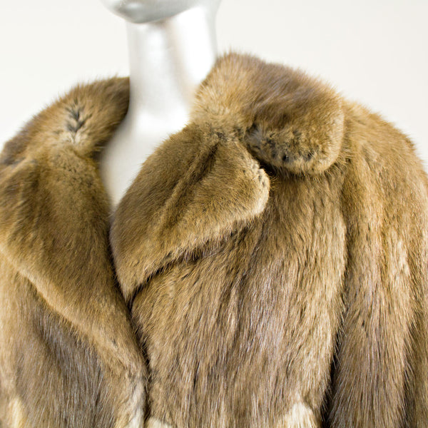 Muskrat Skin on Skin Coat - Size M ( Vintage Furs)