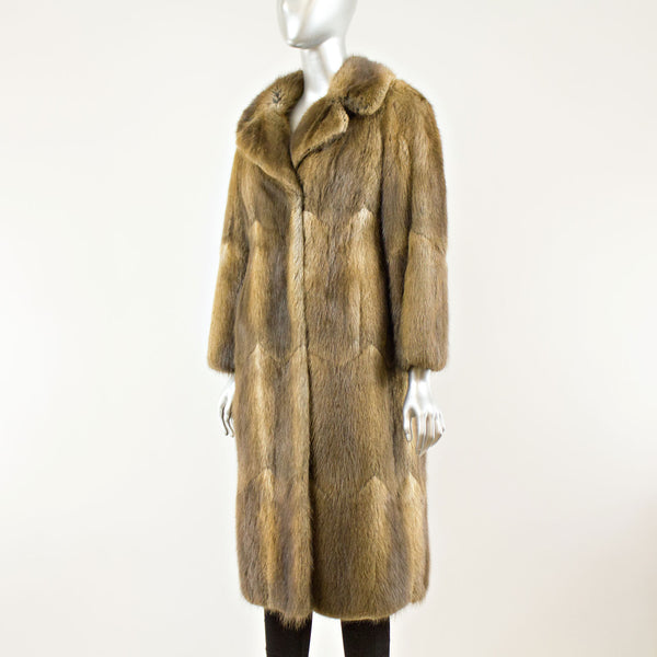 Muskrat Skin on Skin Coat - Size M ( Vintage Furs)