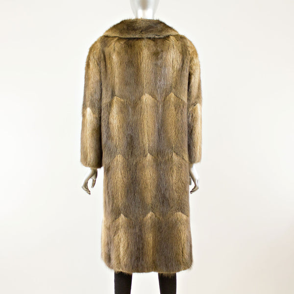 Muskrat Skin on Skin Coat - Size M ( Vintage Furs)