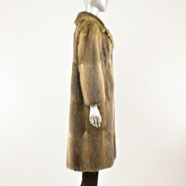 Muskrat Skin on Skin Coat - Size M ( Vintage Furs)