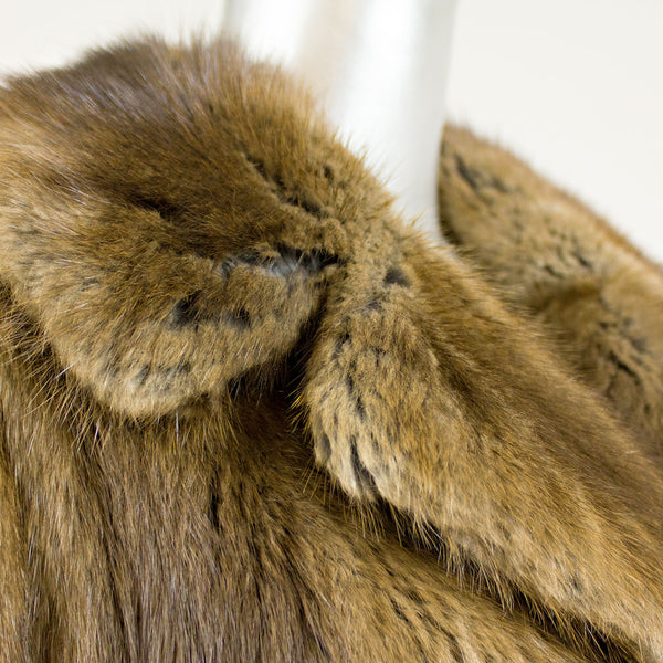 Muskrat Skin on Skin Coat - Size M ( Vintage Furs)