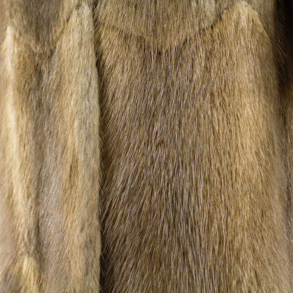 Muskrat Skin on Skin Coat - Size M ( Vintage Furs)