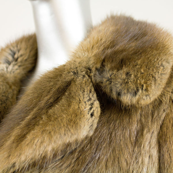 Muskrat Skin on Skin Coat - Size M ( Vintage Furs)