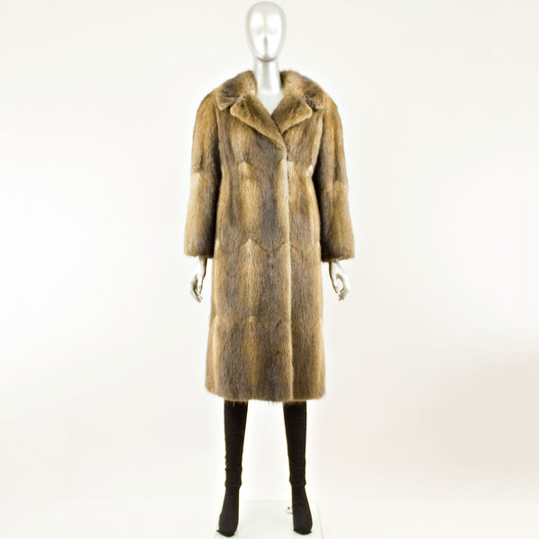 Muskrat Skin on Skin Coat - Size M ( Vintage Furs)