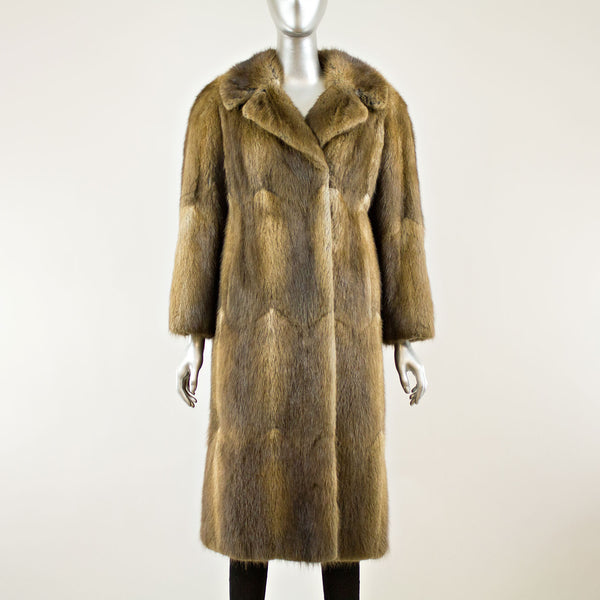 Muskrat Skin on Skin Coat - Size M ( Vintage Furs)
