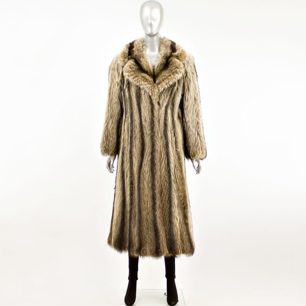 Natural Raccoon Coat- Size S (Vintage Furs)