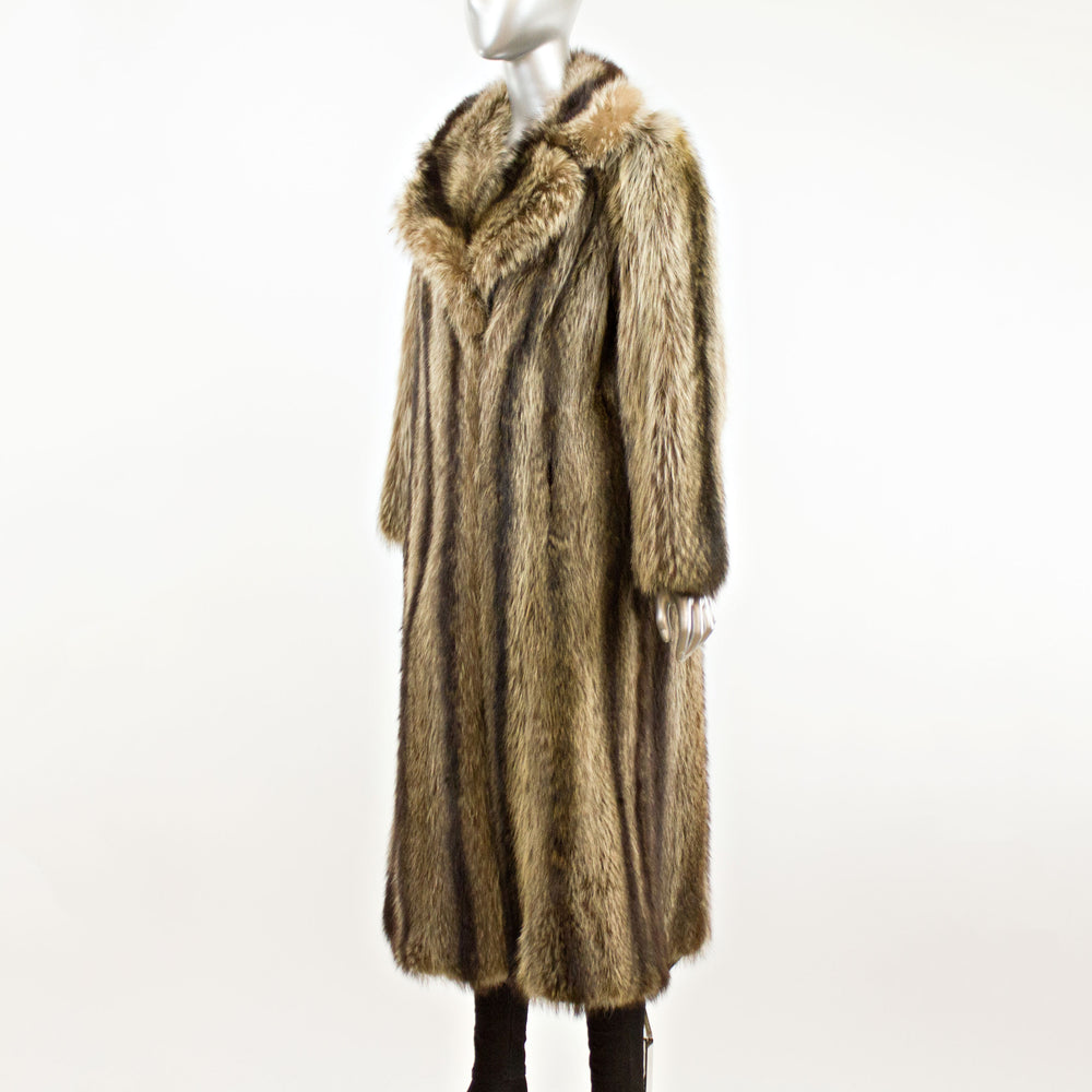 Natural Raccoon Coat- Size S (Vintage Furs)