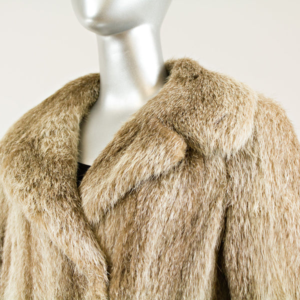 Natural Raccoon coat - Size S (Vintage Furs)