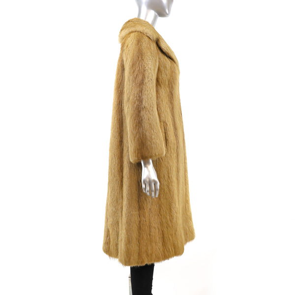 Full Length Nutria Coat- Size M