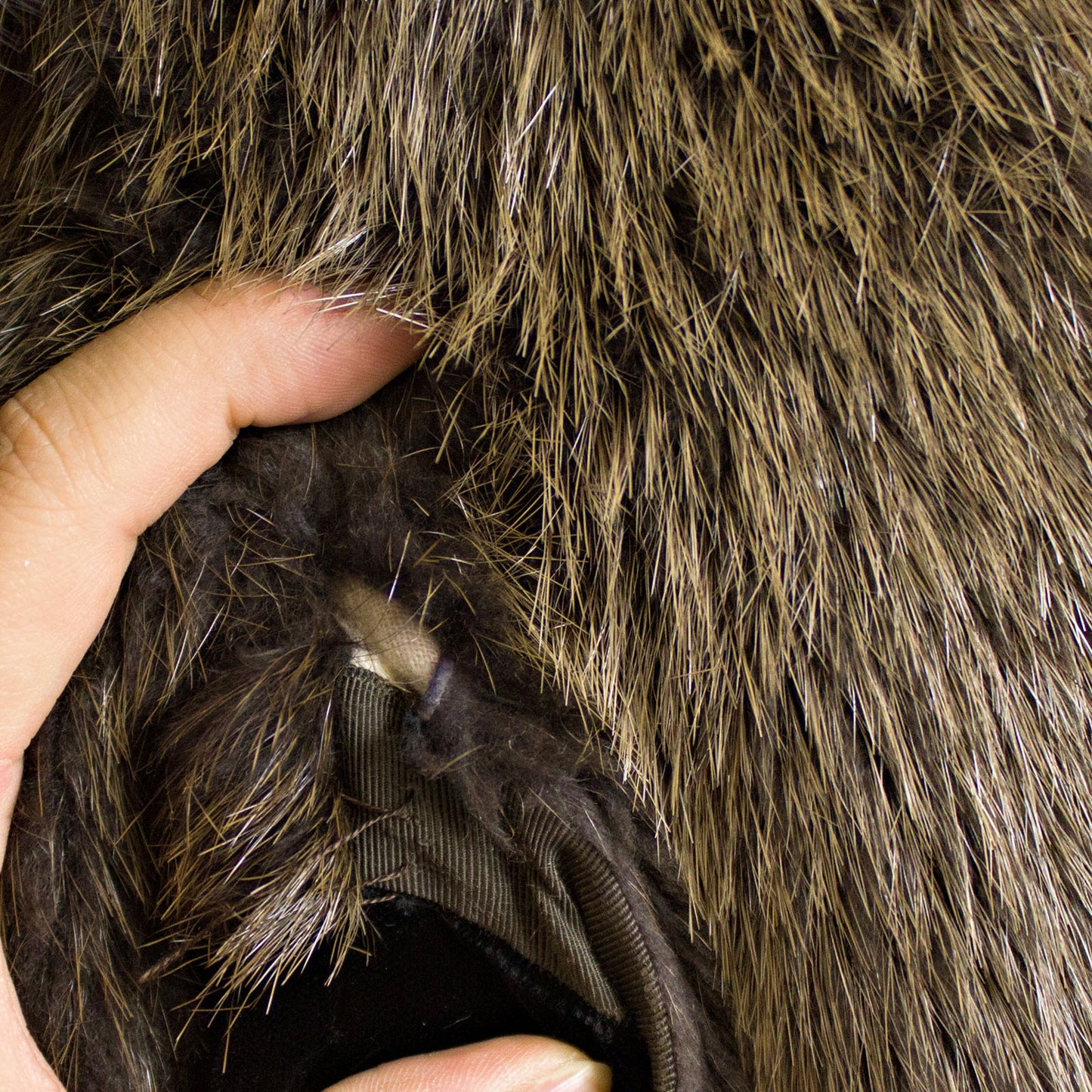 Nutria Coat with Raccoon - Size S