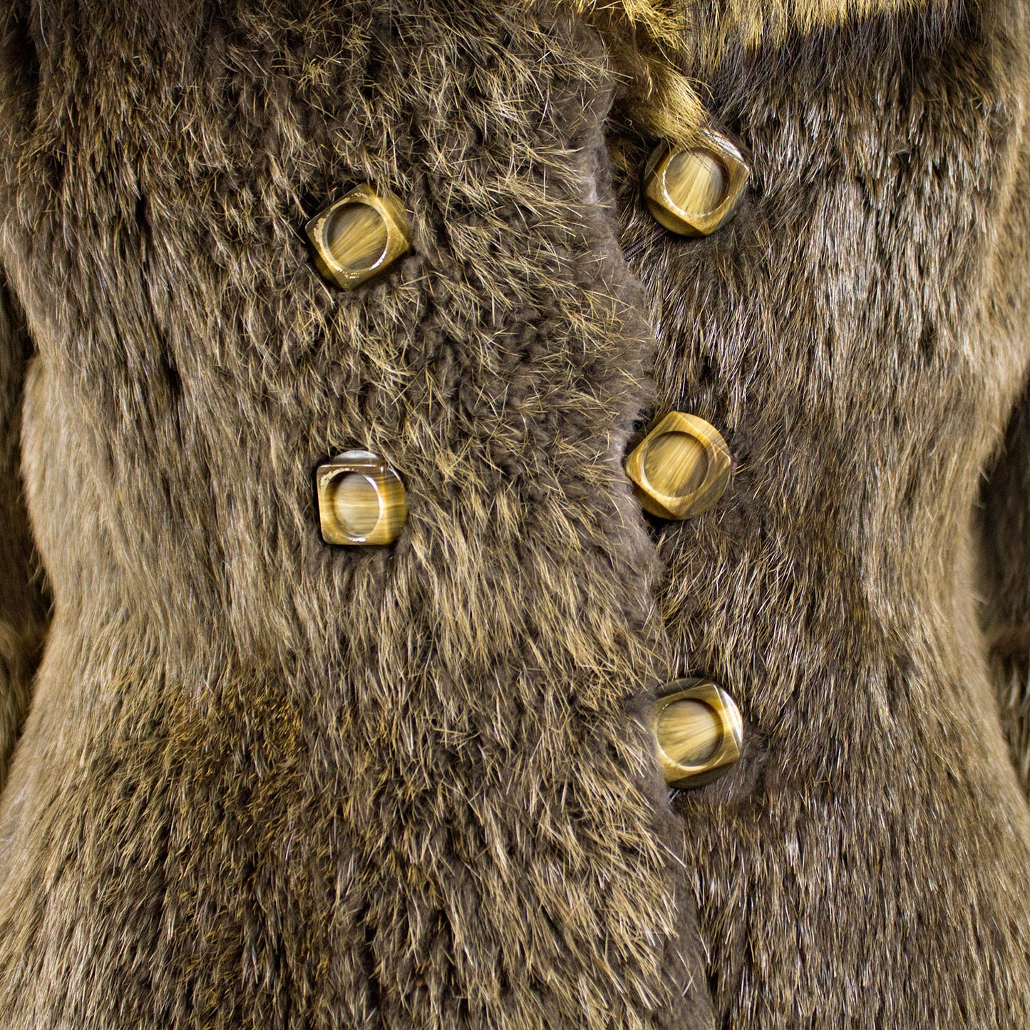 Nutria Coat with Raccoon - Size S