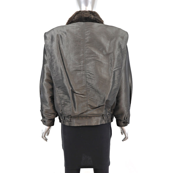Nutria Jacket Reversible to Taffeta- Size S