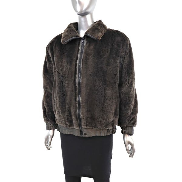 Nutria Jacket Reversible to Taffeta- Size S