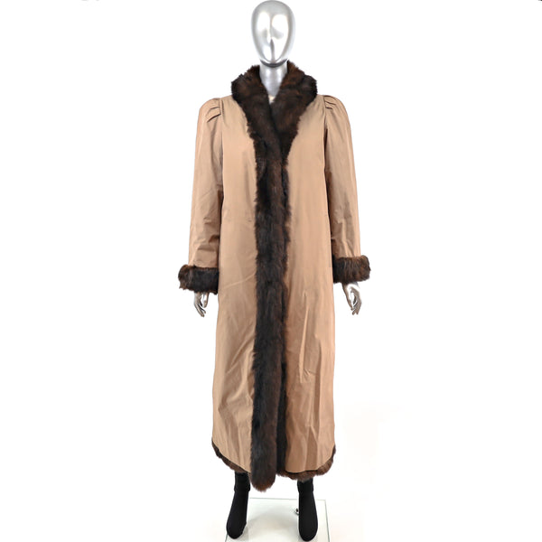 Opossum Coat Reversible to Taffeta- Size M