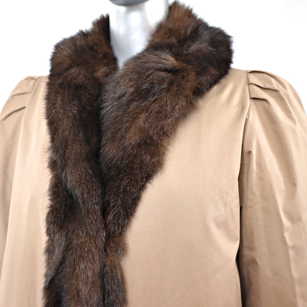Opossum Coat Reversible to Taffeta- Size M