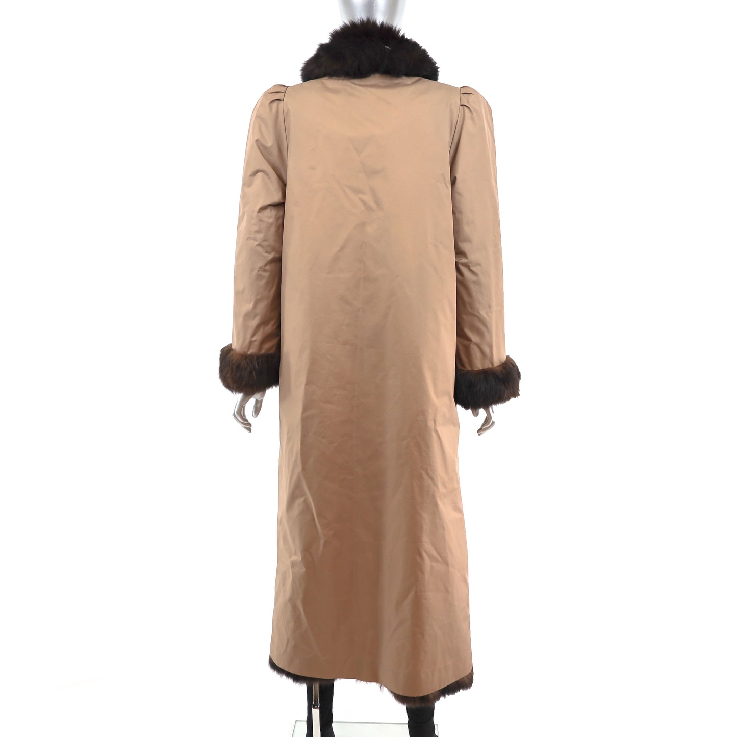 Opossum Coat Reversible to Taffeta- Size M