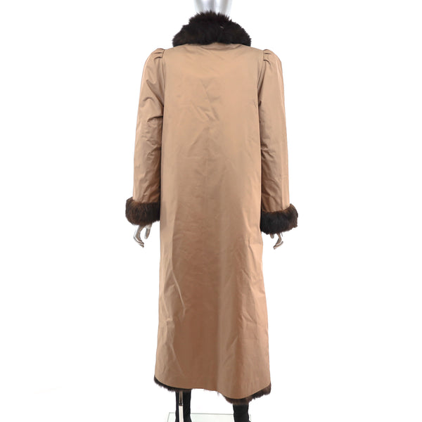 Opossum Coat Reversible to Taffeta- Size M