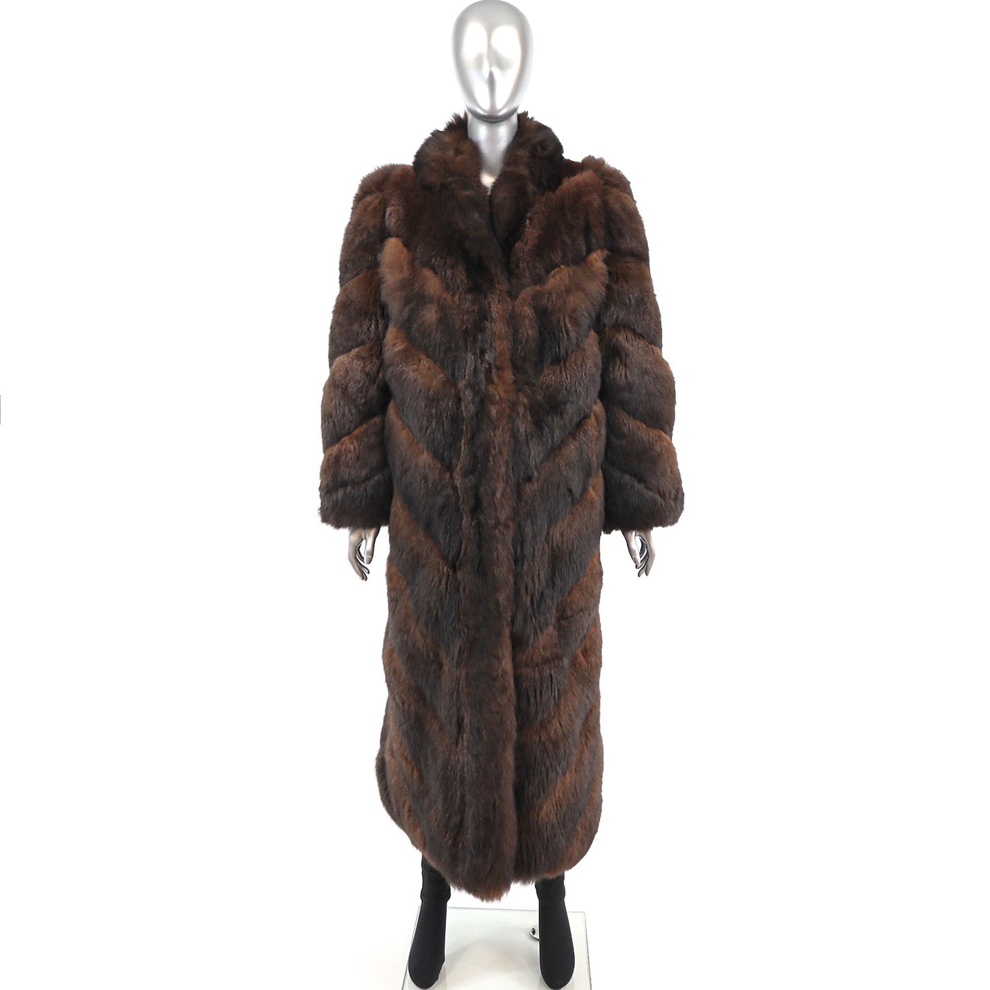 Opossum Coat Reversible to Taffeta- Size M
