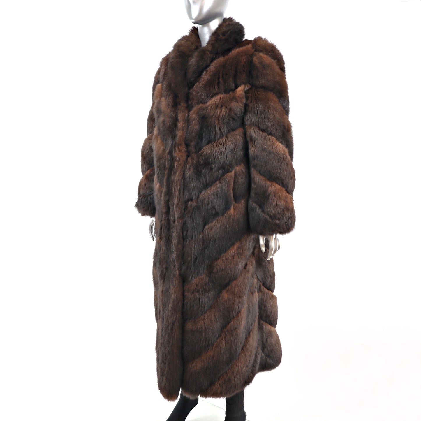 Opossum Coat Reversible to Taffeta- Size M