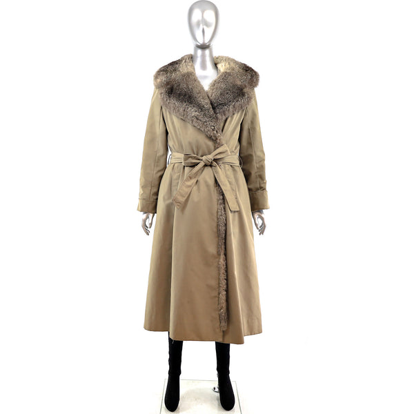 Saks Fifth Avenue Opossum Lined Coat- Size S