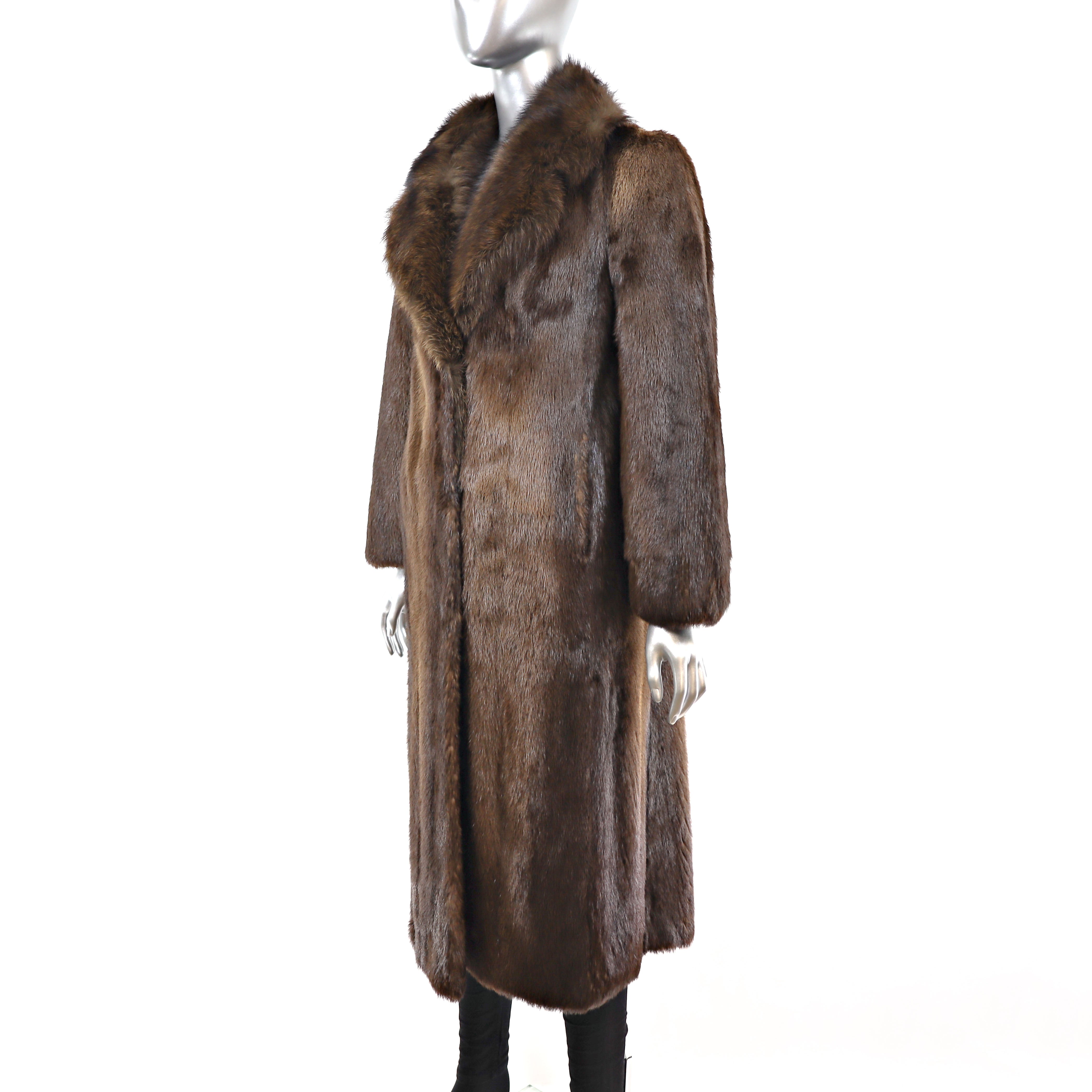 Sea Otter Fur Full-Length Coat — Sea Fur Sewing