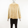 Pastel Mink Jacket with Leather Insert and Sleeves- Size S (Vintage Furs)