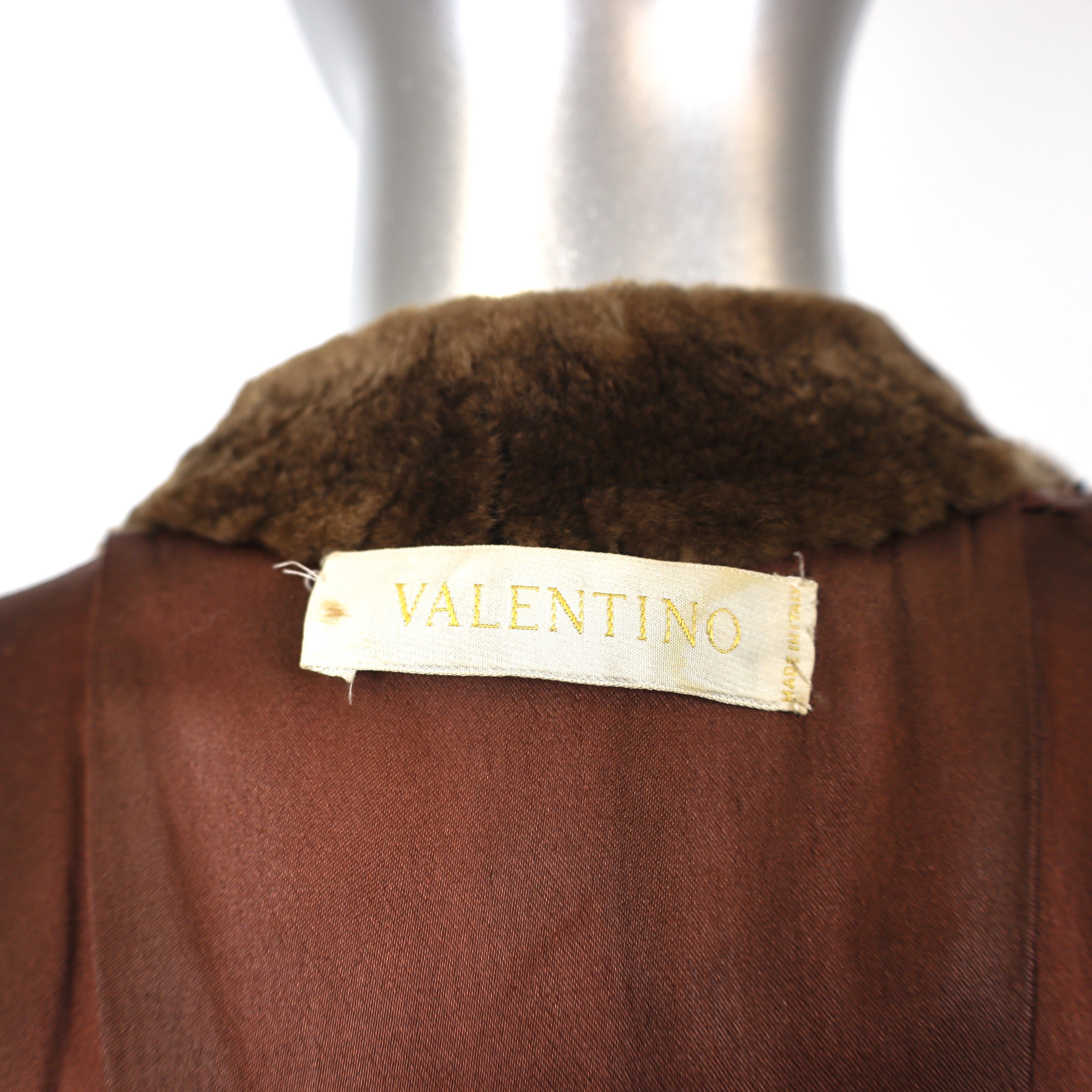 LOUIS VUITTON fur coat, size 36. Orange-red rabbit fur w…