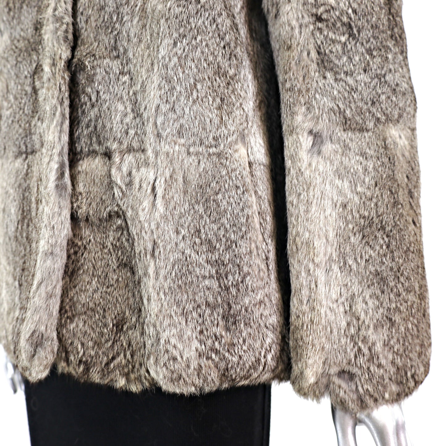 Rabbit Jacket with Fox Collar- Size M