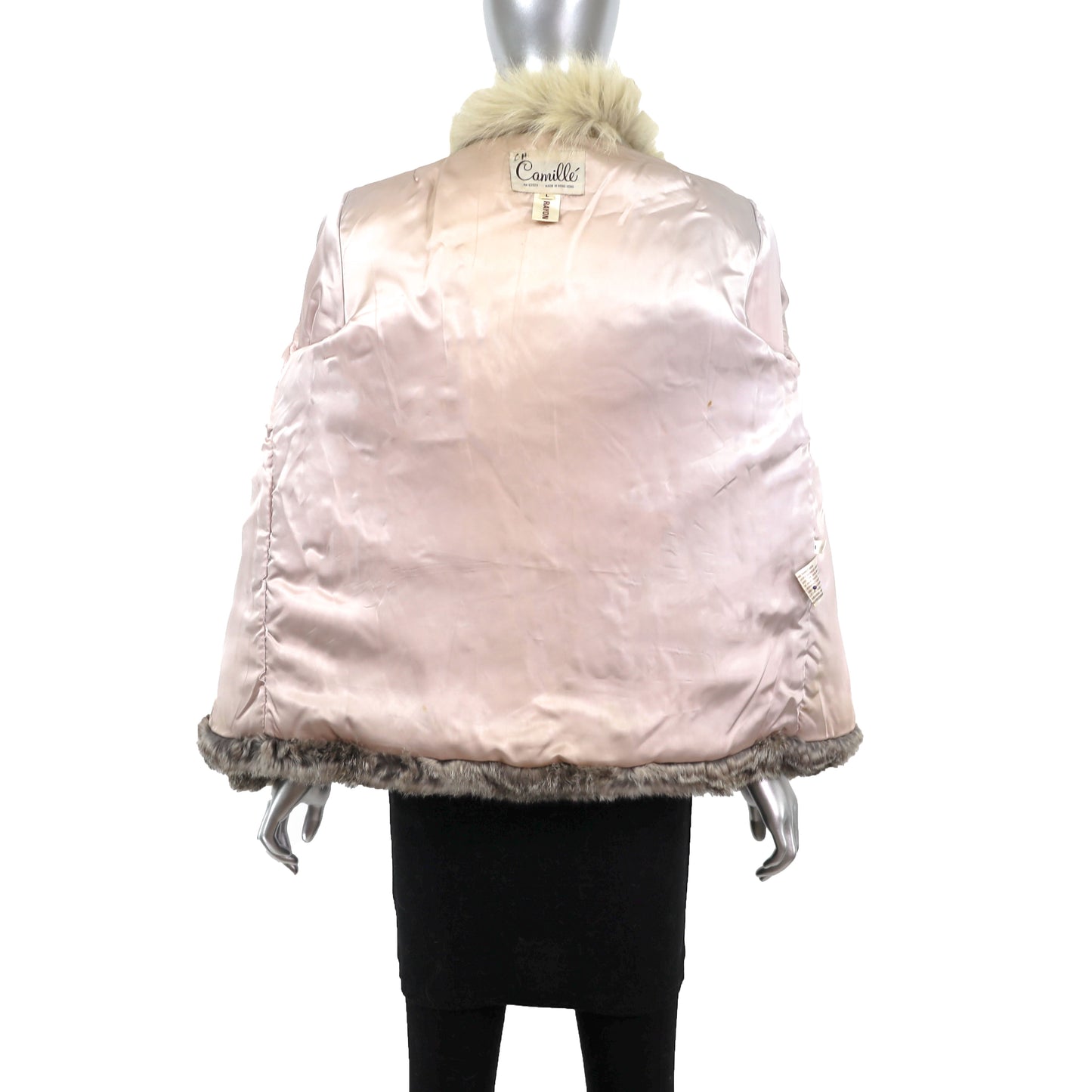 Rabbit Jacket with Fox Collar- Size M