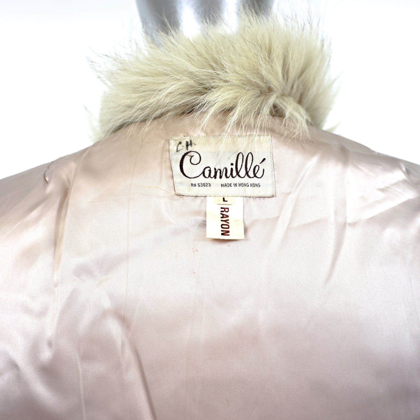 Rabbit Jacket with Fox Collar- Size M