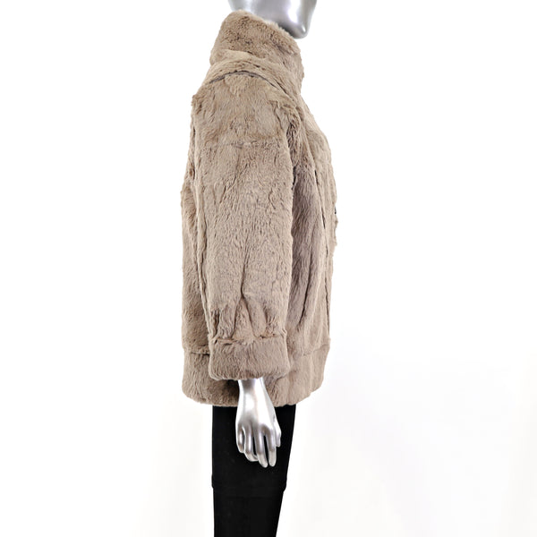 Taupe Rabbit Jacket- Size S-M