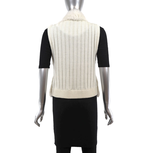 White Rabbit Vest with Sweater Back- Size S