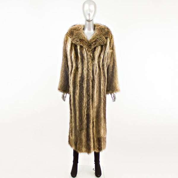 Full Length Raccoon Coat- Size M (Vintage Furs)