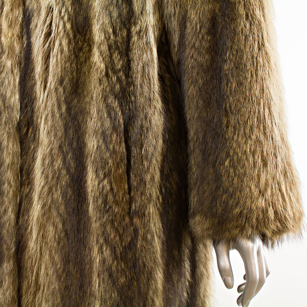 Full Length Raccoon Coat- Size M (Vintage Furs)