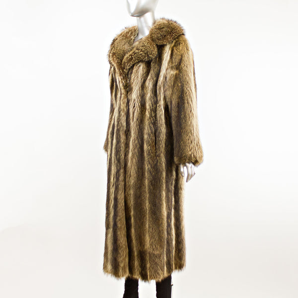 Full Length Raccoon Coat- Size M (Vintage Furs)