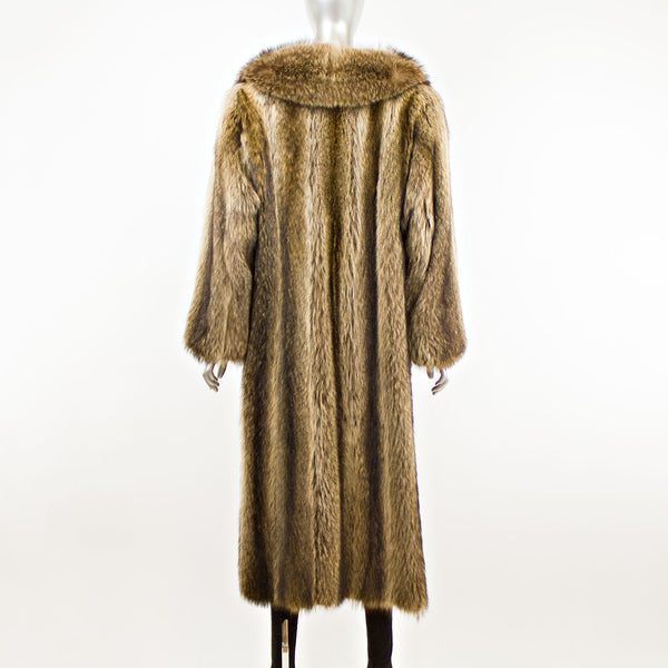 Full Length Raccoon Coat- Size M (Vintage Furs)