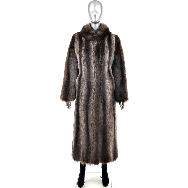 Full Length Raccoon Coat- Size S