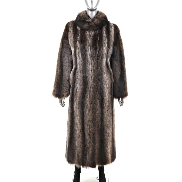 Full Length Raccoon Coat- Size S