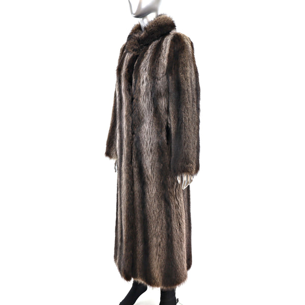 Full Length Raccoon Coat- Size S