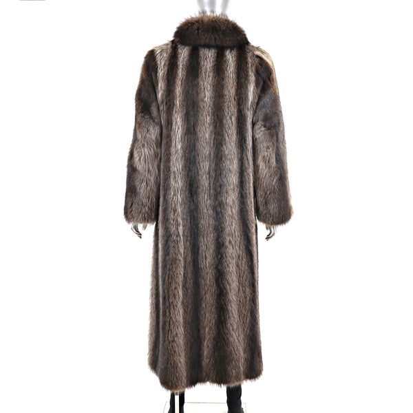 Full Length Raccoon Coat- Size S
